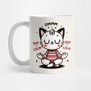 Namaste Cat Meditation Mug